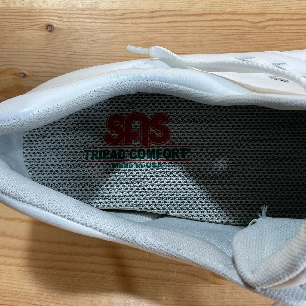 SAS Free Time Tripad Comfort Shoes Women’s 12 WW Double Wide White Leather USA